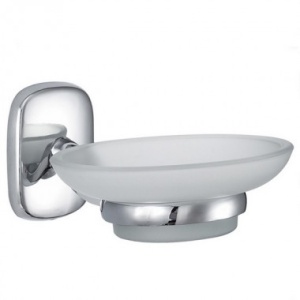 Мыльница ZOLLEN SIEGEN стеклянная с держателем, настенная,